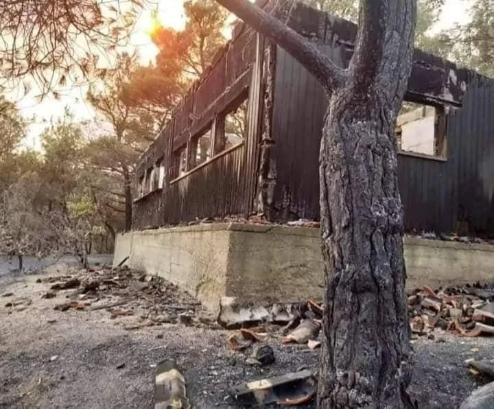 Εικόνα από τις καταστροφικές πυρκαγιές του Ιουλίου του 2022 Εικόνα από τις καταστροφικές πυρκαγιές του Ιουλίου του 2022