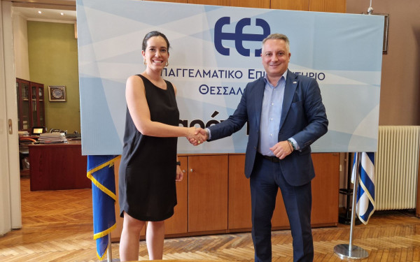 ΕΕΘ: Συνάντηση του Κυριάκου Μερελή με την Μαρία Νεφέλη Χατζηιωαννίδου