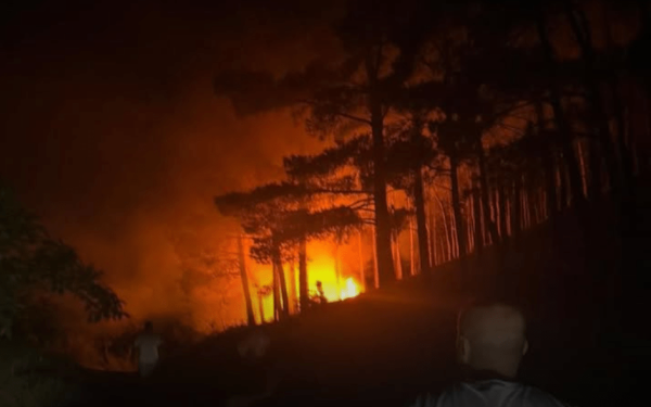 Φωτιά στην Ξάνθη: Καίει δασική έκταση κοντά στα Κιμμέρια (βίντεο)