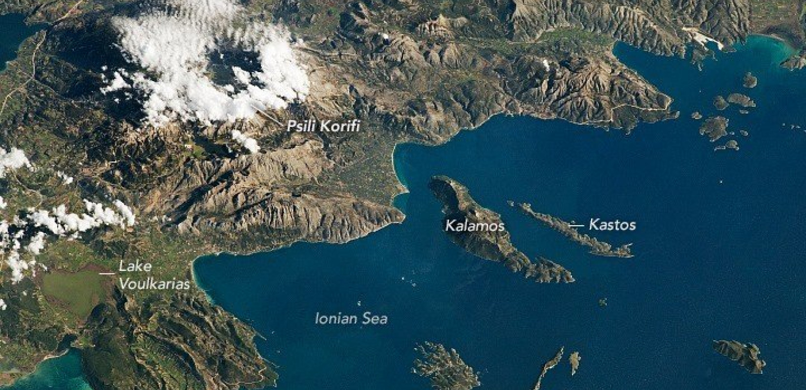 Η δυτική ακτογραμμή της Ελλάδας με τη ματιά της NASA
