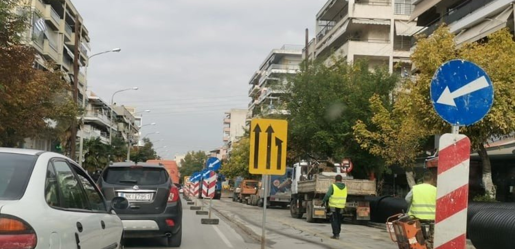 Έργα της ΕΥΑΘ στην Εθνικής Αντιστάσεως -Ταλαιπωρία για τους οδηγούς (βίντεο)