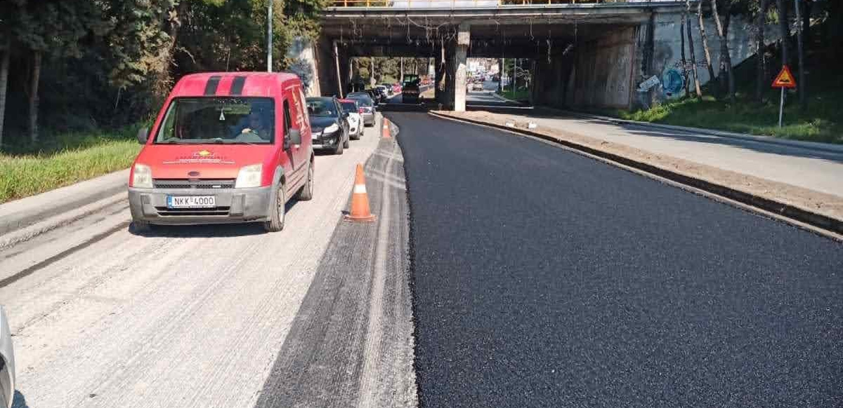 Ασφαλτόστρωση της οδού Μ. Αντύπα με ανακυκλωμένο υλικό