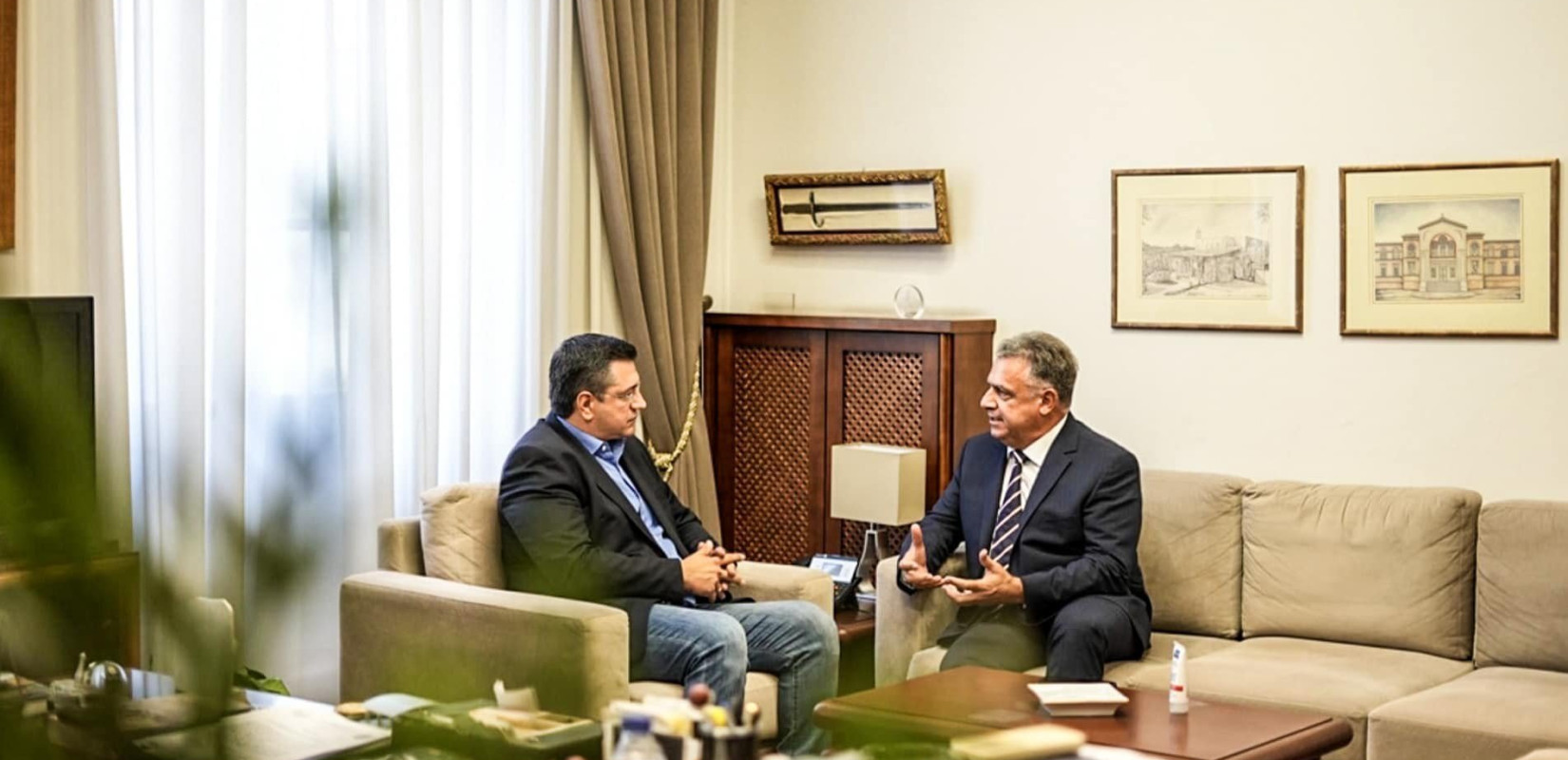 Τον νέο πρόεδρο του ΣΕΒΕ συνάντησε ο Τζιτζικώστας
