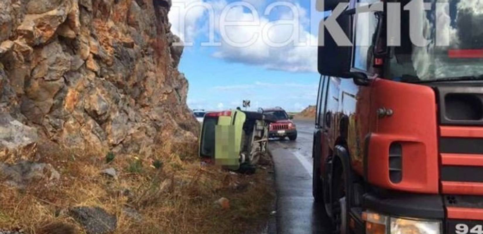 Ηράκλειο: Επιχείρηση απεγκλωβισμού μετά από τροχαίο στο Κακό Όρος