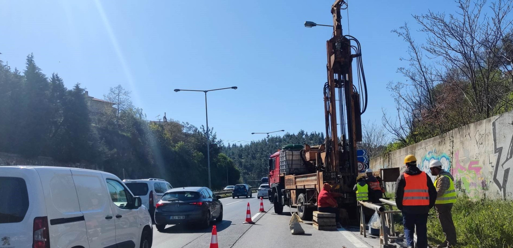 Θεσσαλονίκη: Άρχισαν οι εργασίες για το FlyOver, μπλοκάρισε ο περιφερειακός (βίντεο)