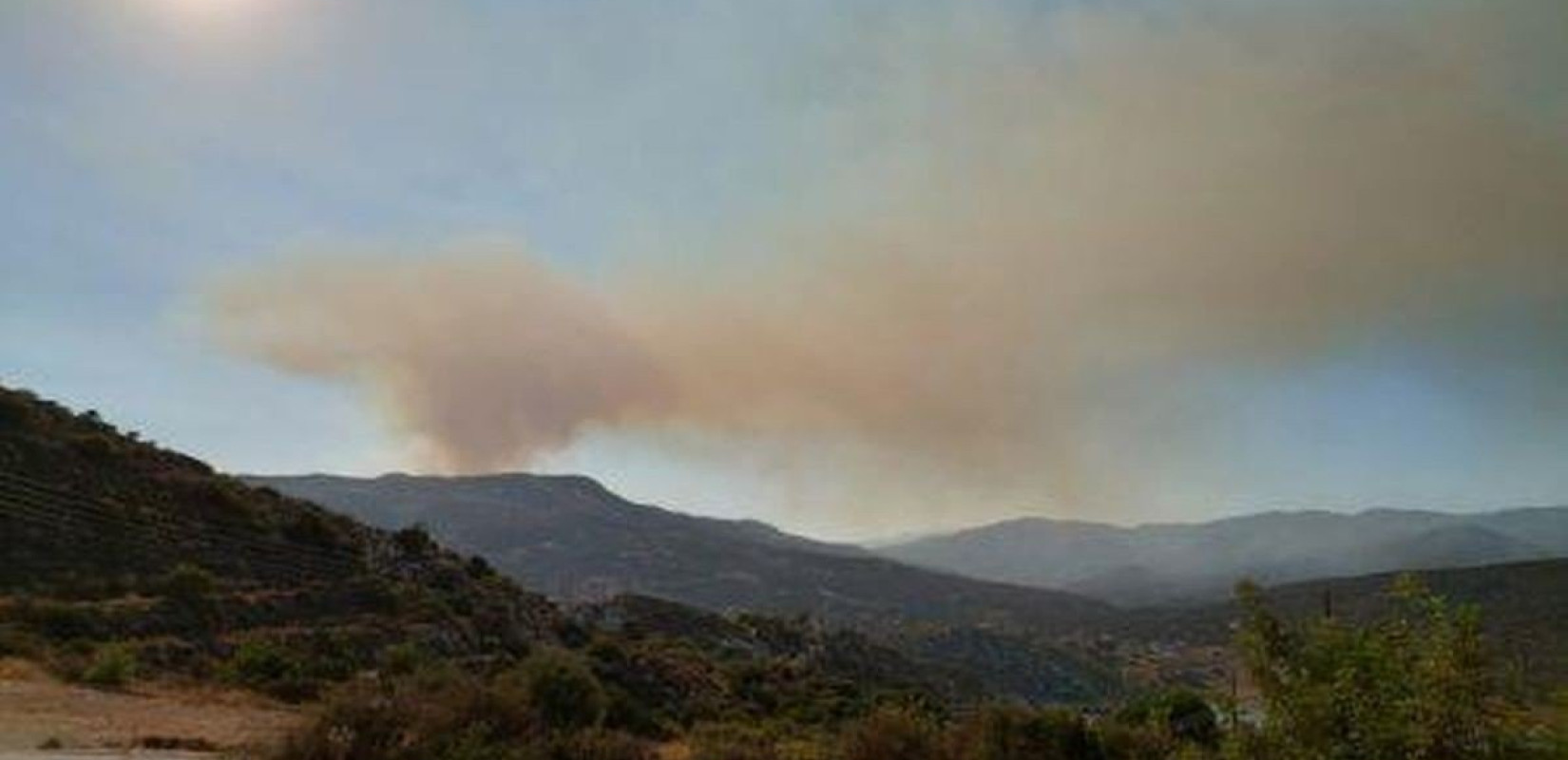 Φωτιά κοντά στο Βατοπέδι στην Ορμύλια Χαλκιδικής - Καθ' οδόν πυροσβεστικές δυνάμεις