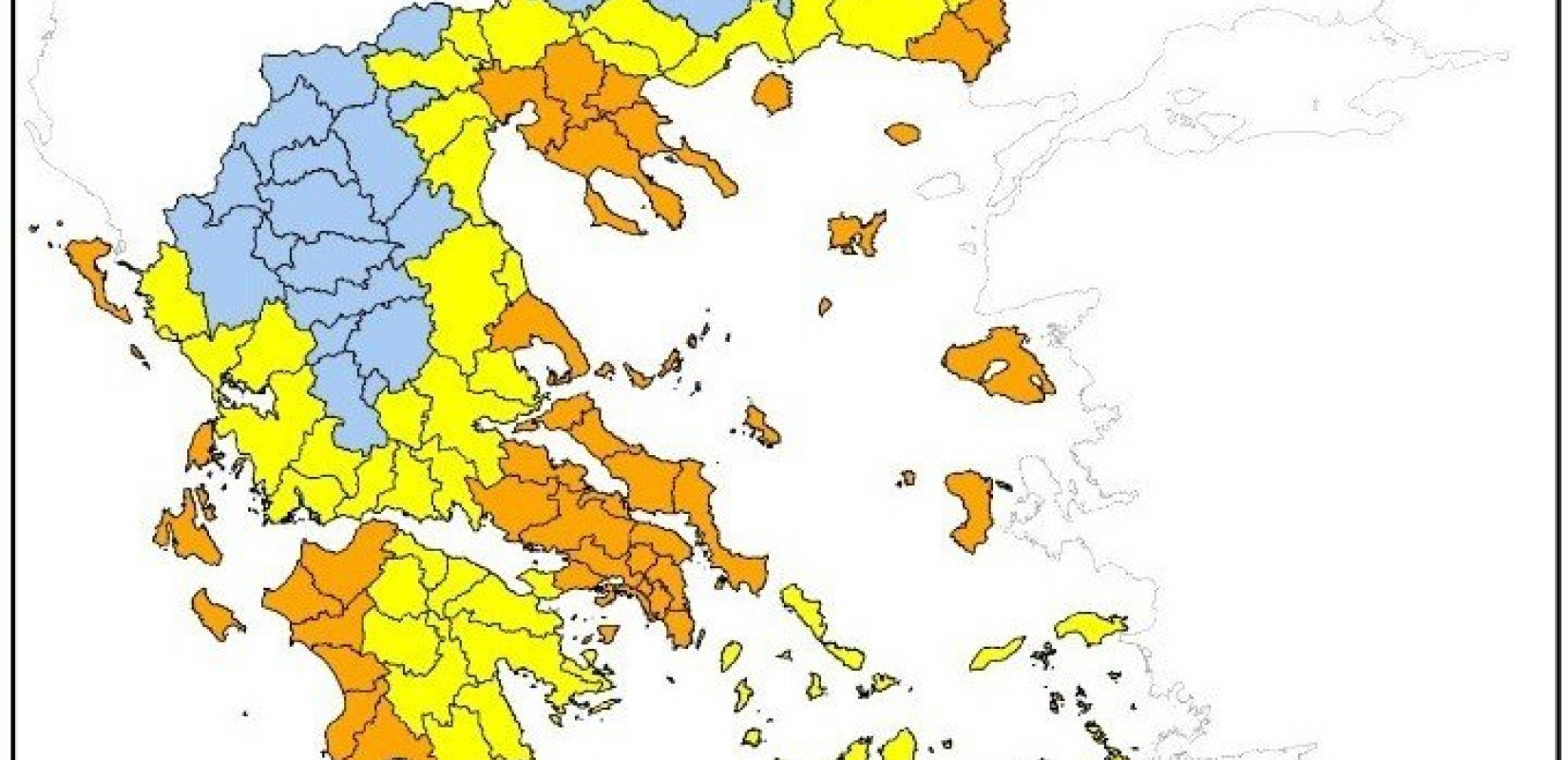 «Πορτοκαλής» συναγερμός για Θεσσαλονίκη, Χαλκιδική: Πολύ υψηλός κίνδυνος πυρκαγιάς αύριο