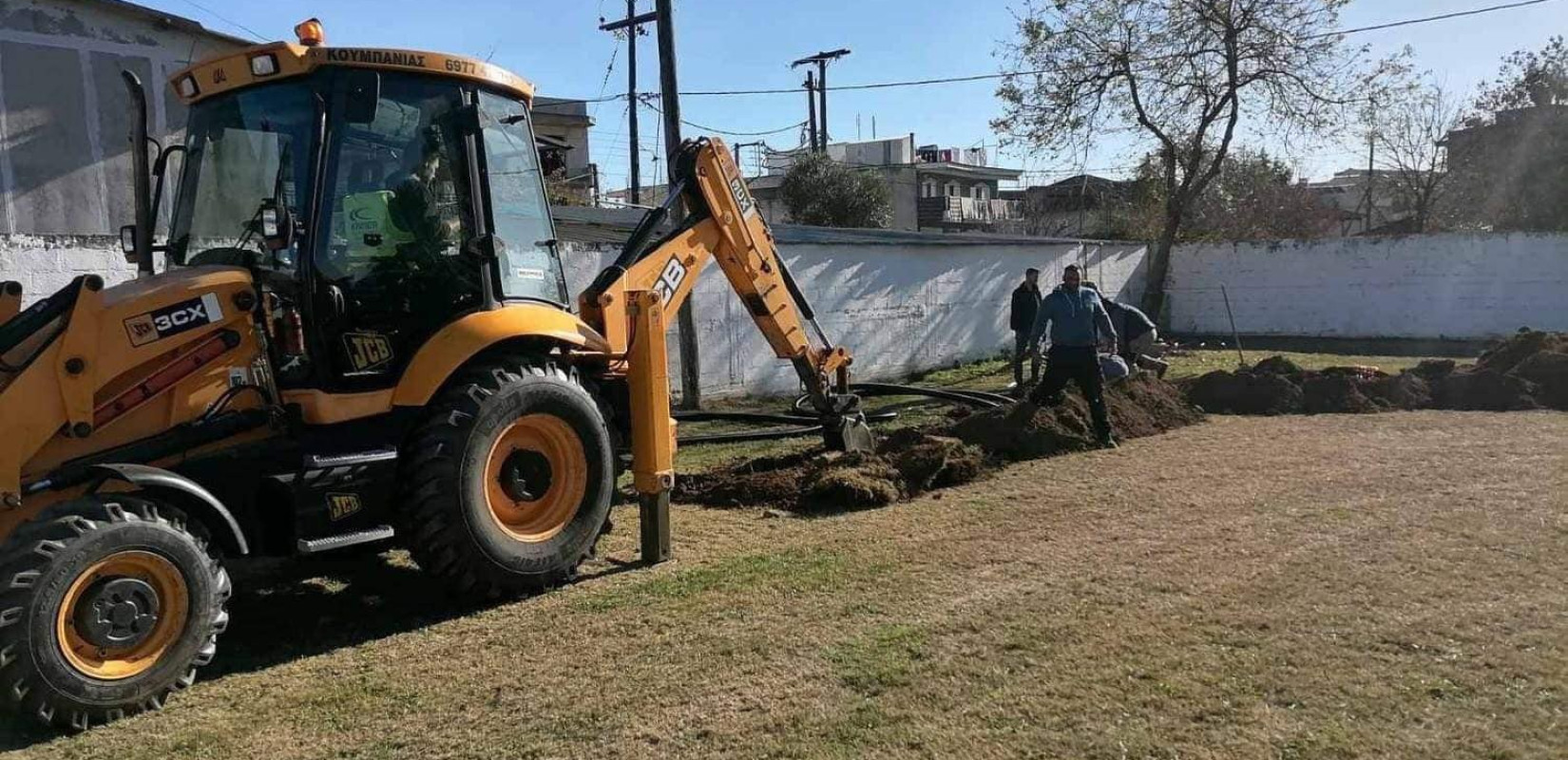 Εργασίες αναβάθμισης ηλεκτροφωτισμού στα γήπεδα Ομόνοιας Σίνδου και Διαβατών