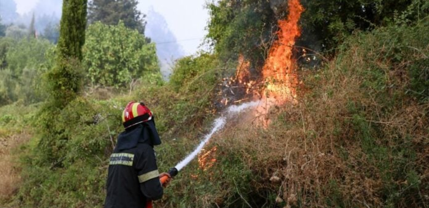 Έσβησε η φωτιά στην Πλάκα Λιτοχώρου - Παραμένουν οι δυνάμεις της Πυροσβεστικής