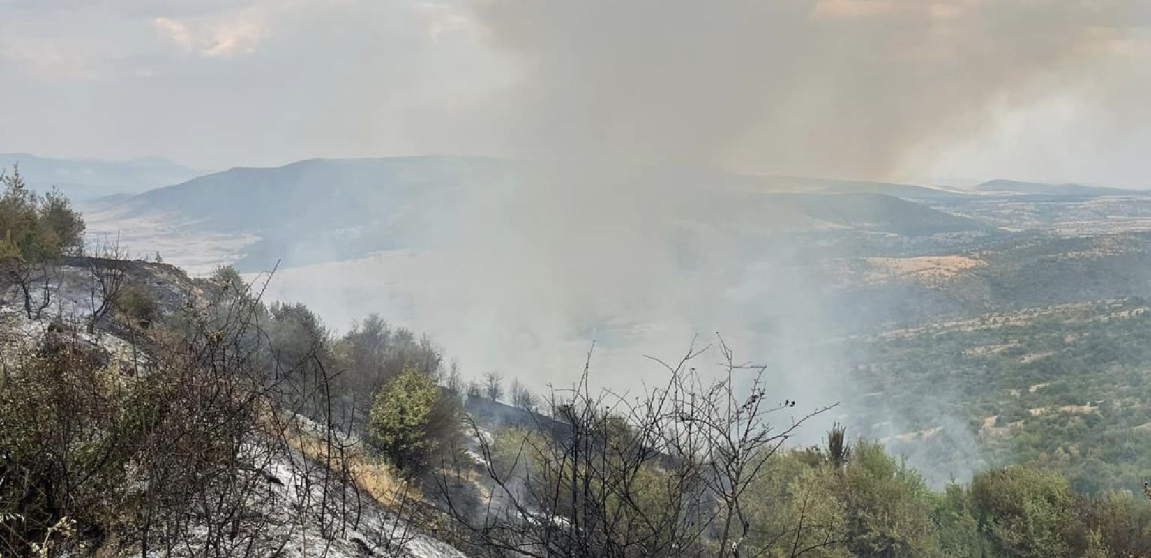 Διάσπαρτες εστίες στη φωτιά στην Κρυόβρυση Πτολεμαΐδας - Βελτιωμένη εικόνα στο Λουτράκι Πέλλας (βίντεο)