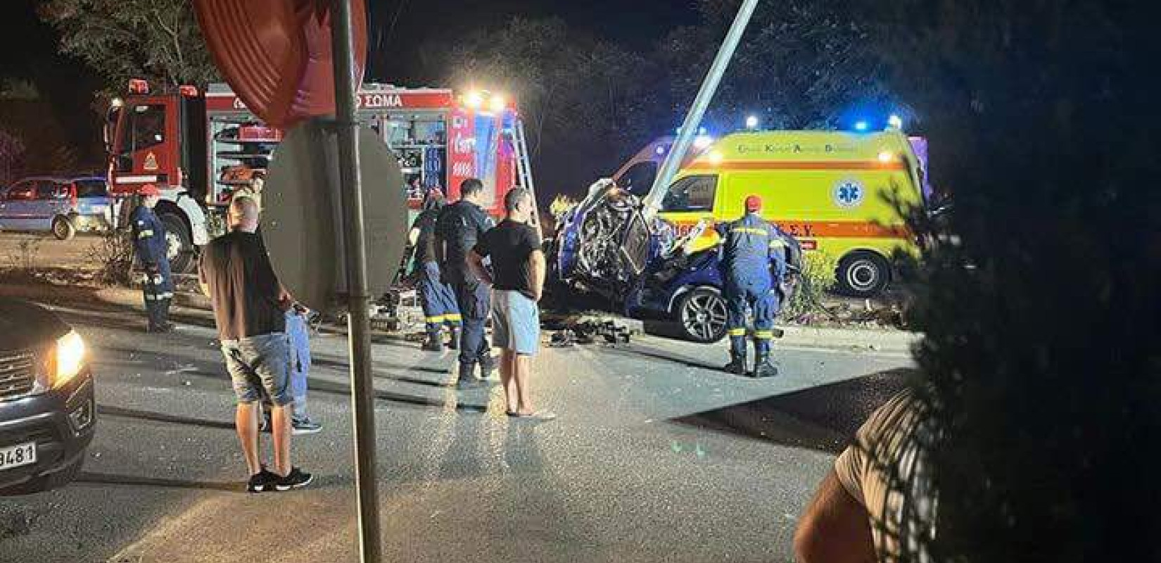 Ωραιόκαστρο: Σε σοβαρή κατάσταση οι δύο τραυματίες του τροχαίου στον οικισμό Γαλήνη (βίντεο)