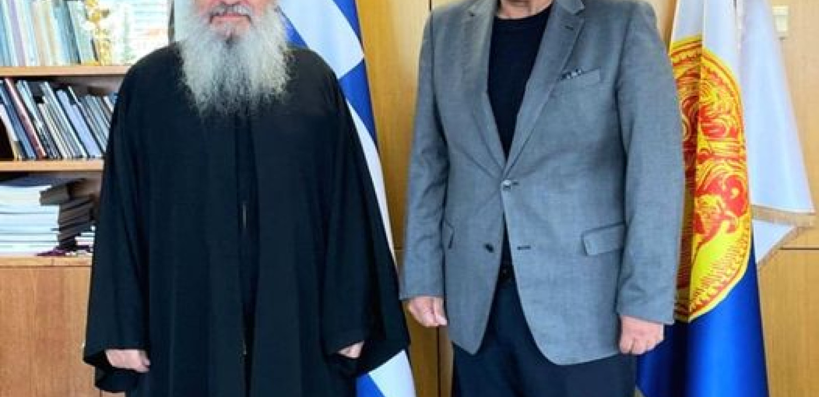 Θεσσαλονίκη: Τον Καθηγούμενο της Ι.Μ. Σίμωνος Πέτρας Αρχιμανδρίτη Ελισαίο υποδέχθηκε ο Στέλιος Αγγελούδης