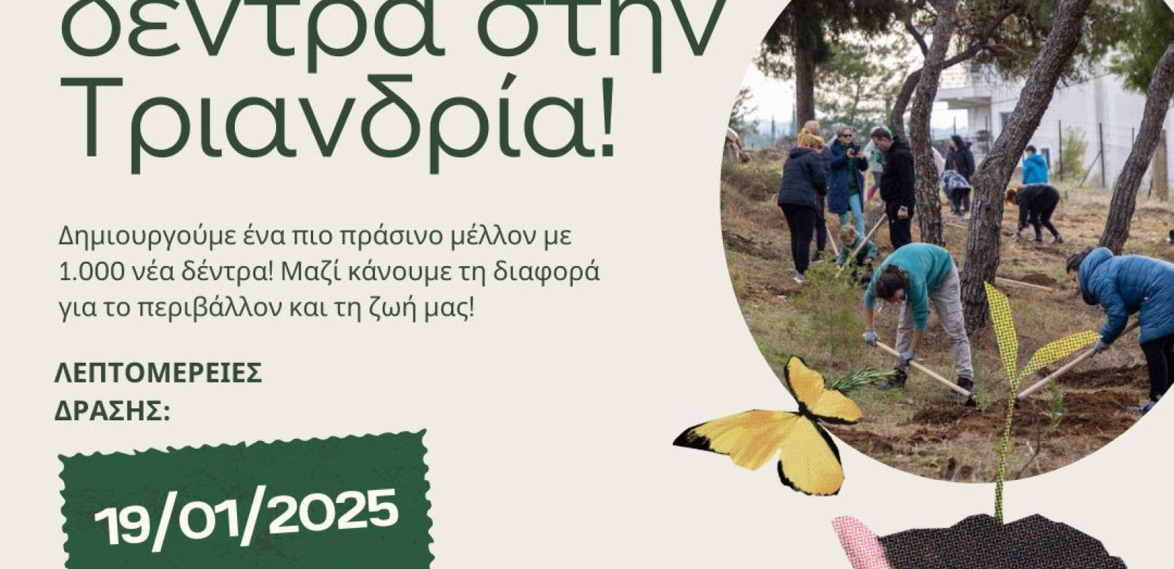 Θεσσαλονίκη: Δεντροφύτευση 1000 νέων δέντρων στην Τριανδρία