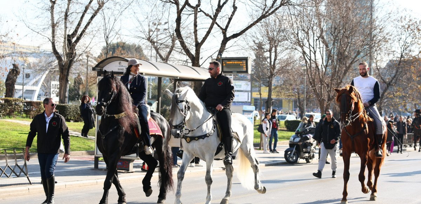 Θεσσαλονίκη: Εντυπωσιακά άλογα βγήκαν βόλτα στους κεντρικούς δρόμους της πόλης