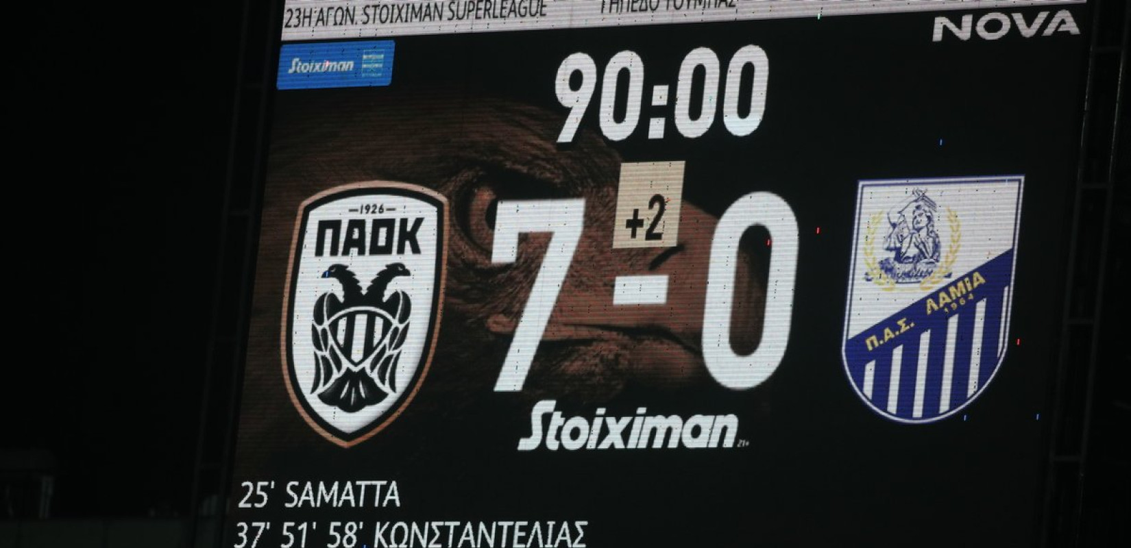 Ο ΠΑΟΚ έγραψε ιστορία με το 7-0 επί της Λαμίας