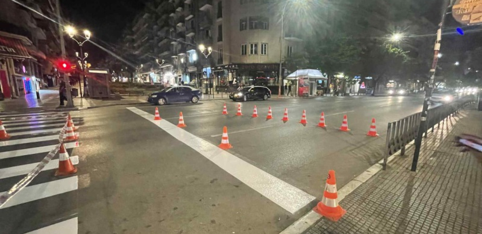 Θεσσαλονίκη: Συνεχίζονται οι διαγραμμίσεις σε κεντρικούς δρόμους