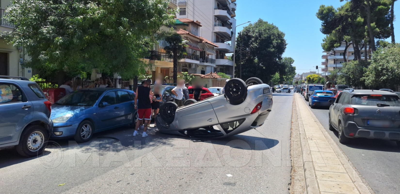 Θεσσαλονίκη: Ανατροπή αυτοκινήτου στην Κατσιμίδη - Ένας τραυματίας