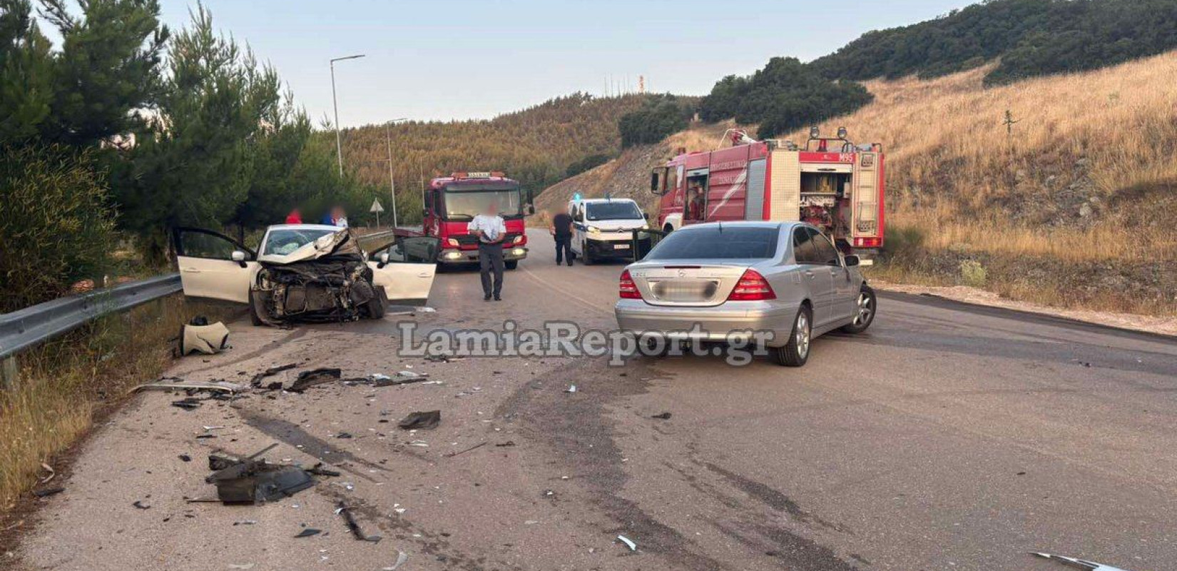 Λαμία: Τροχαίο δυστύχημα με έναν νεκρό στον περιφερειακό - Στο νοσοκομείο η σύζυγός του (βίντεο)