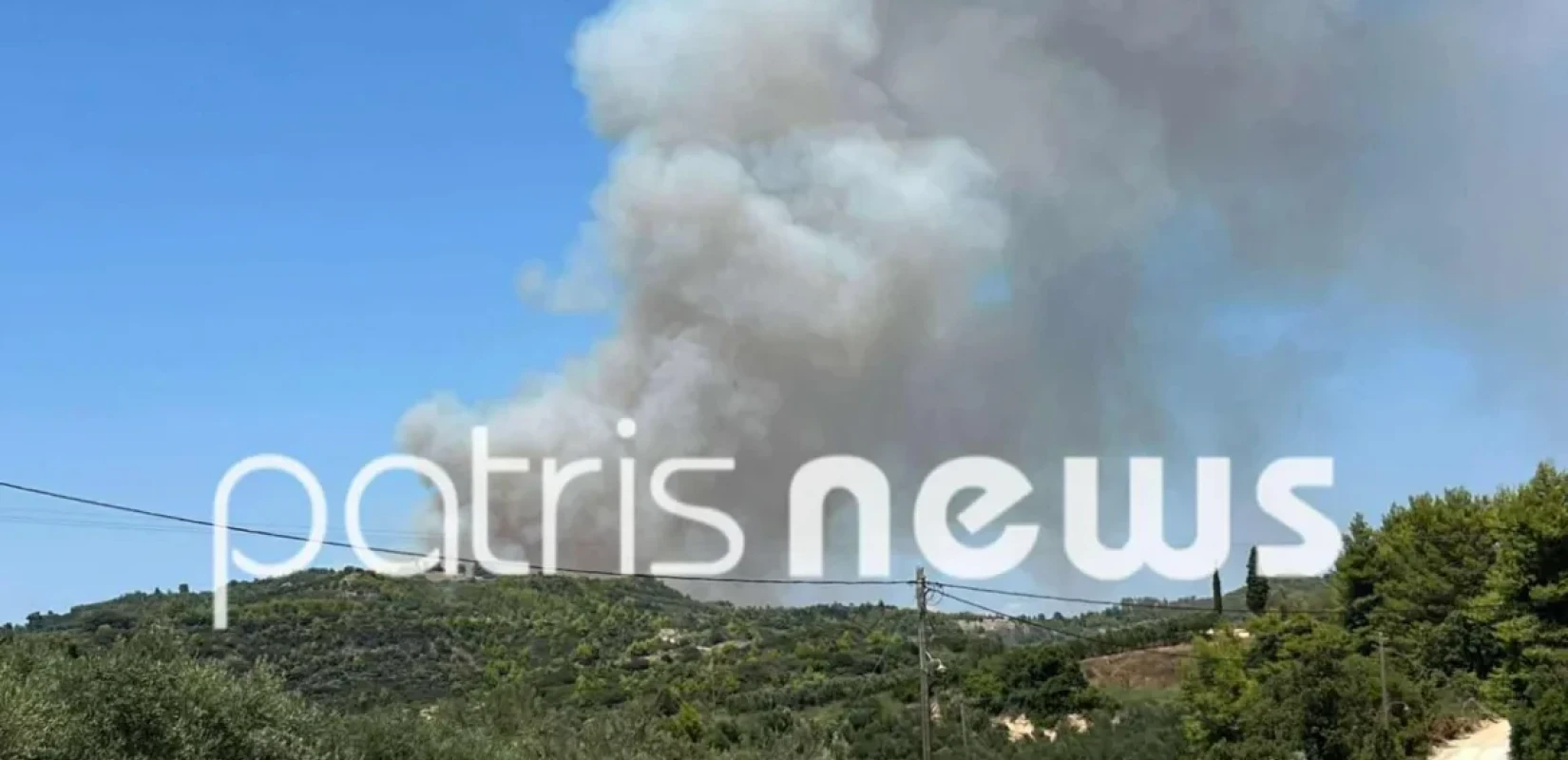 Ηλεία: Φωτιά σε δασική έκταση στα Αστεραίικα - Μήνυμα από το 112