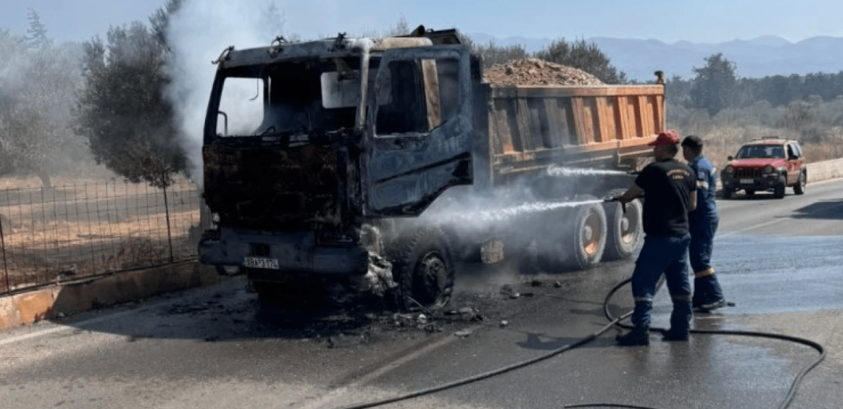 Χανιά: Φωτιά σε φορτηγό βαρέως τύπου σε χωριό του Δήμου Αποκόρωνα - Άμεση η κινητοποίηση της πυροσβεστικής