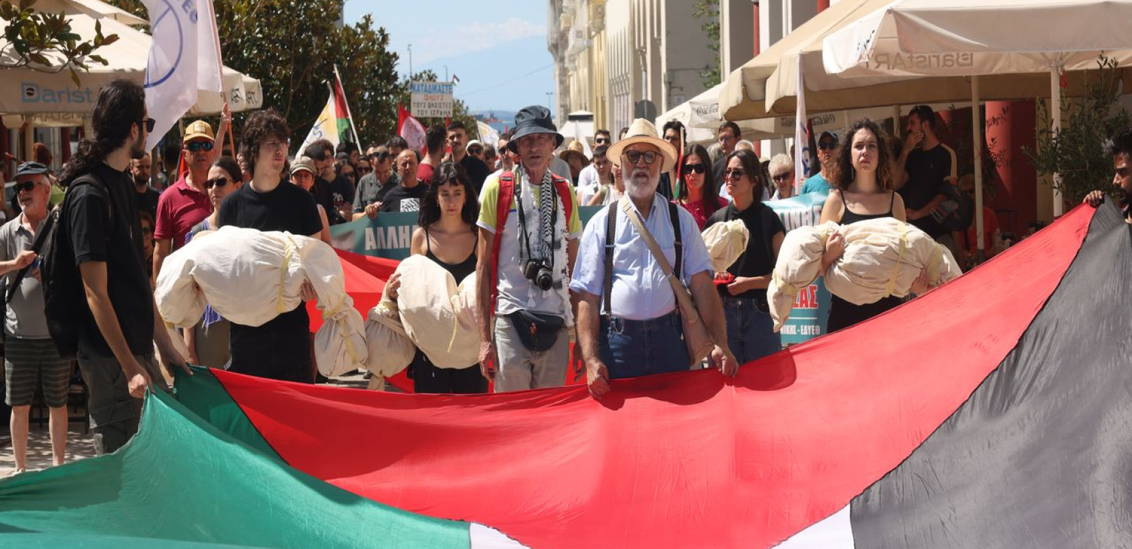 Θεσσαλονίκη: Πορεία αλληλεγγύης για την Παλαιστίνη σε κεντρικούς δρόμους