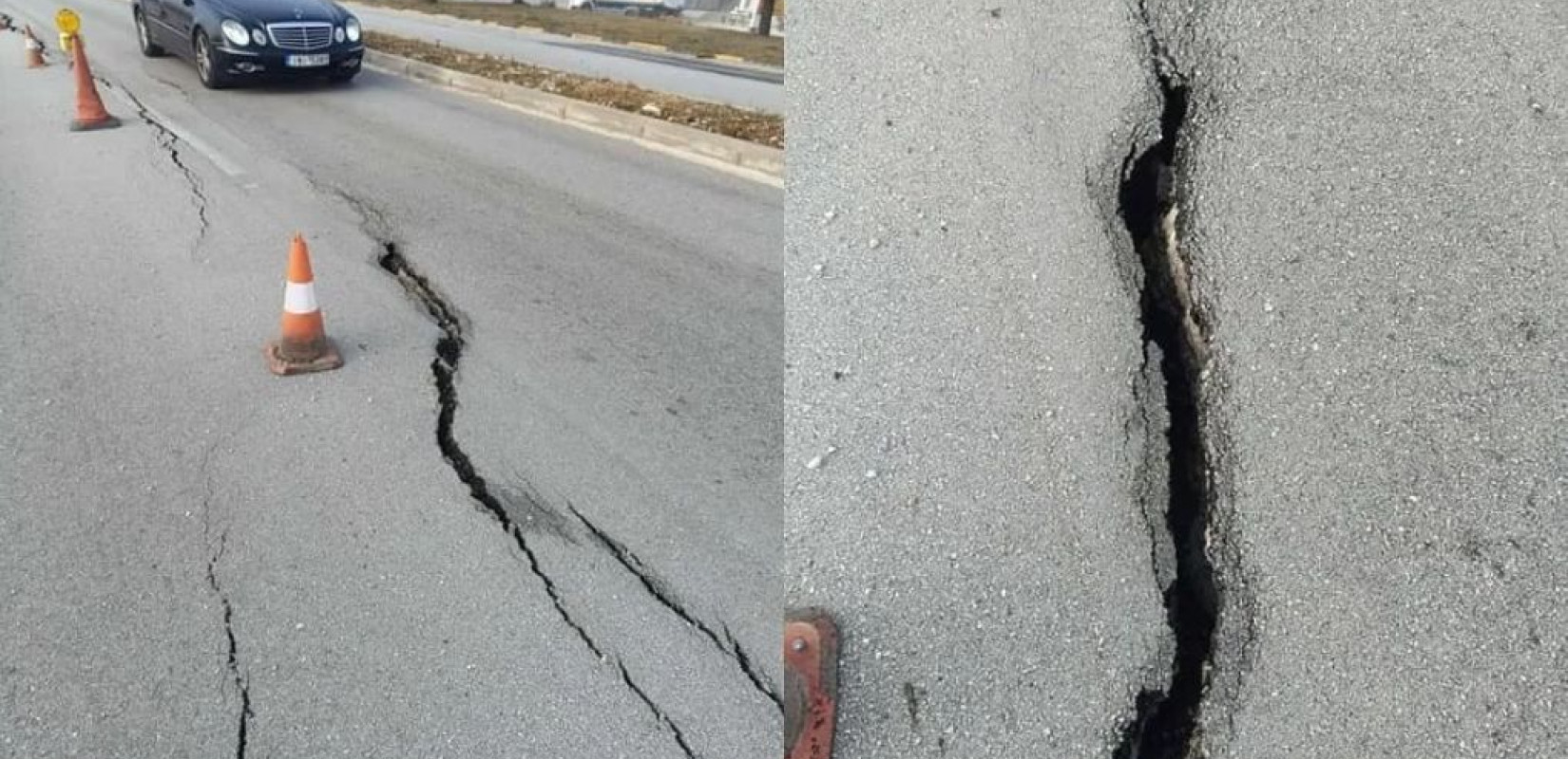 Ιωάννινα: Ανησυχία από τις ρηγματώσεις στην άσφαλτο στην Εθνική Οδό Ιωαννίναν-Αθηνών