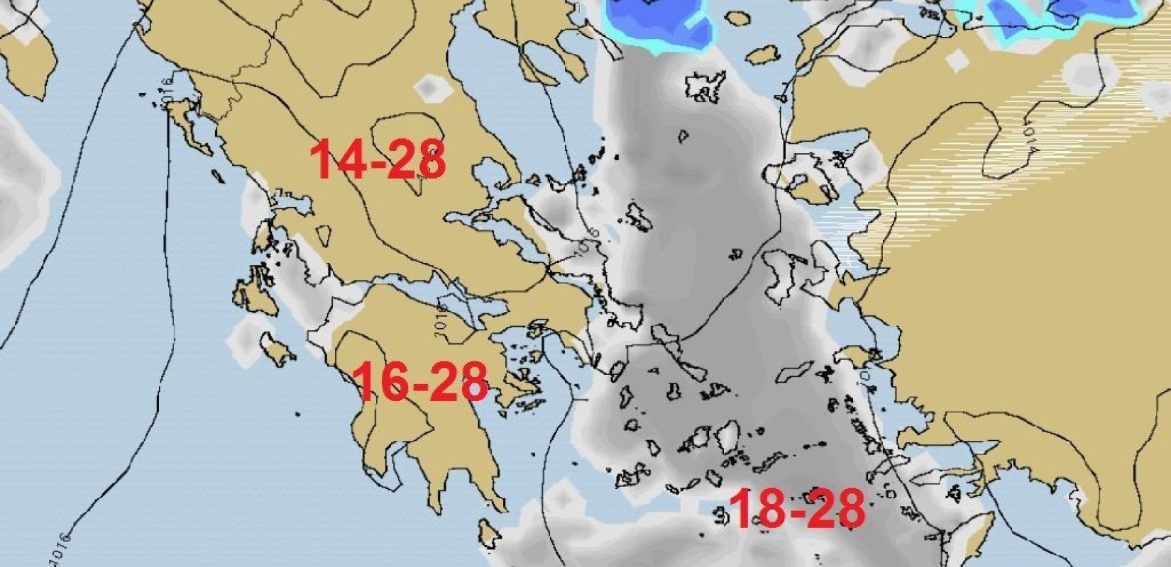 Ο καιρός της Παρασκευής 27 Σεπτεμβρίου 2019