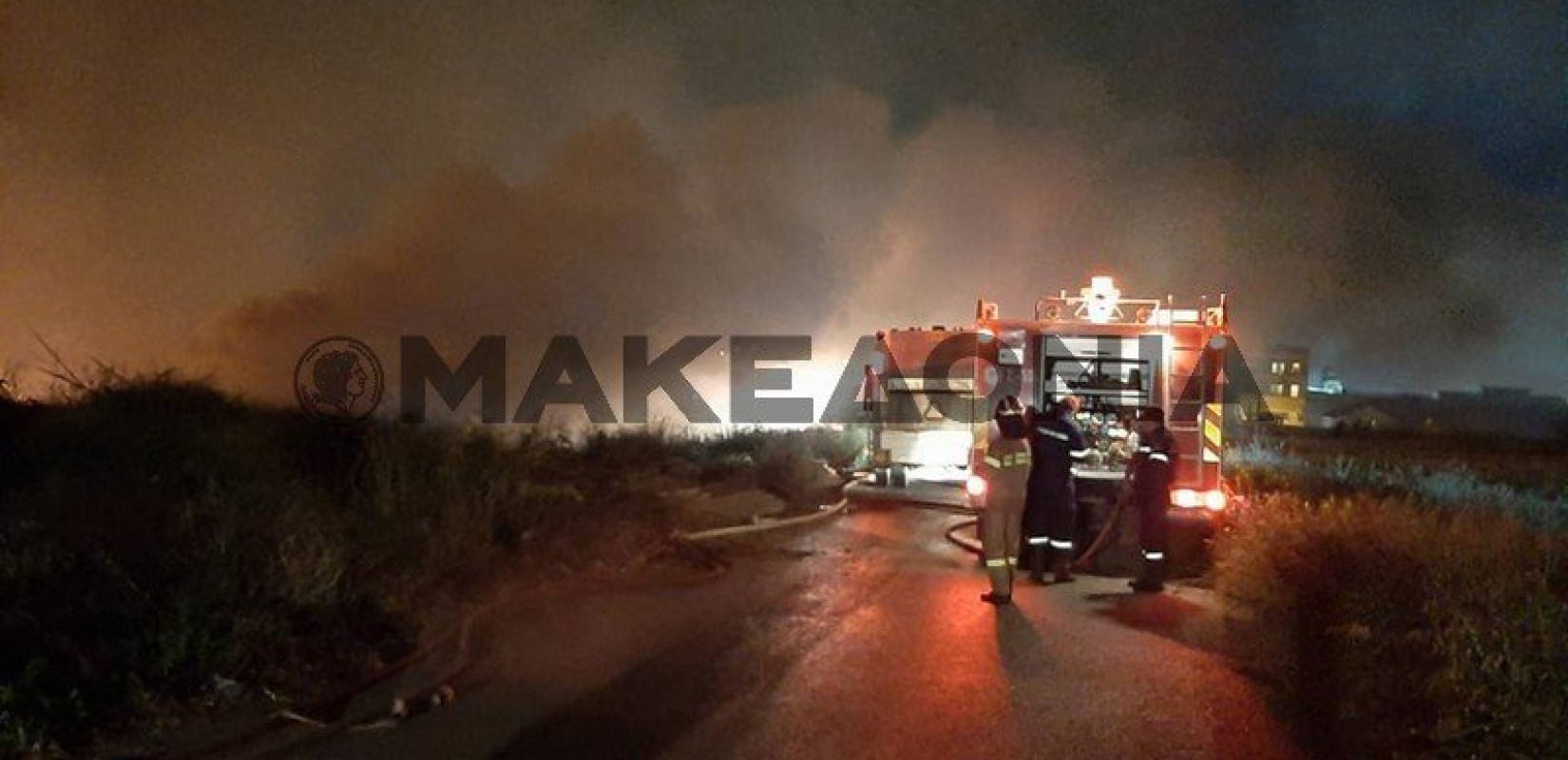 Υπό έλεγχο τίθεται η μεγάλη φωτιά στον Εύοσμο Θεσσαλονίκης (Φωτ.) 