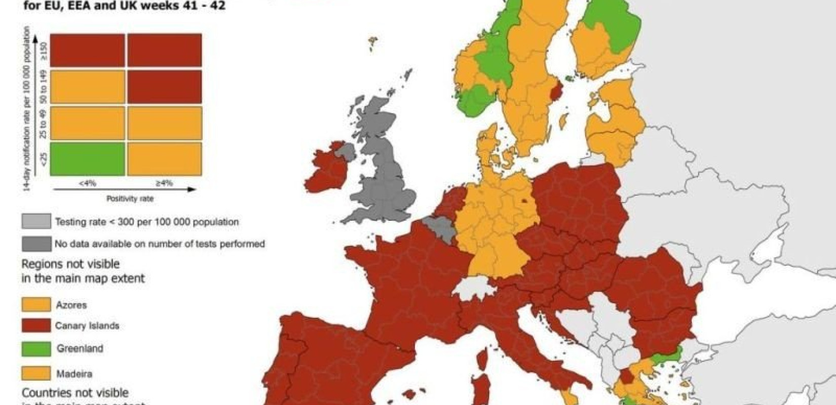 Κορονοϊός - Χάρτης ECDC: Ποιες περιοχές της Ελλάδας είναι "πράσινες"