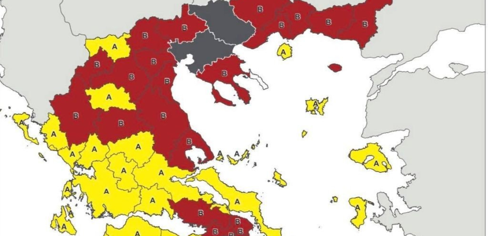 Ο νέος χάρτης υγειονομικής ασφάλειας και τα νέα μέτρα που ισχύουν από αύριο (πίνακες)