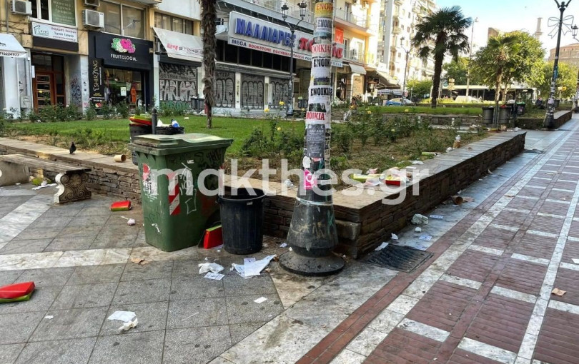 Σε απέραντο σκουπιδότοπο ξύπνησε η Θεσσαλονίκη (φωτ.)
