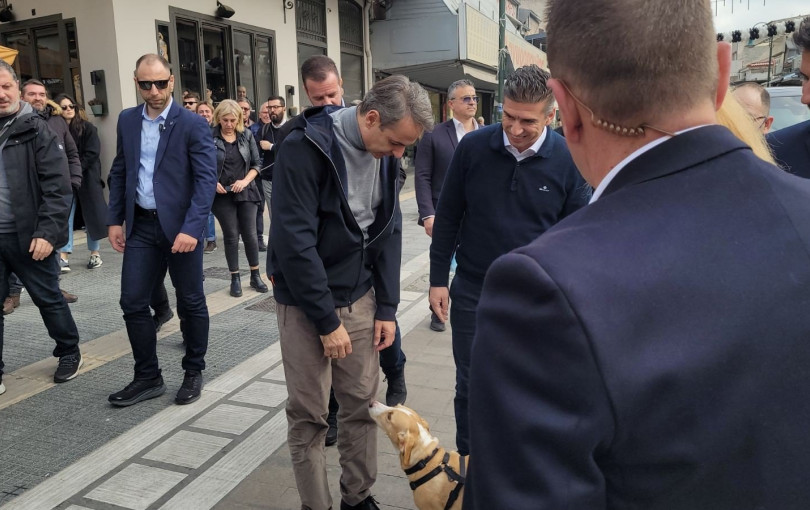 Το σκυλάκι που... καλωσόρισε τον Μητσοτάκη (βίντεο)