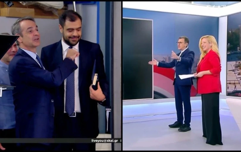 Επίσκεψη... έκπληξη Μητσοτάκη στο πλατό του Πορτοσάλτε - Δείτε βίντεο Επίσκεψη... έκπληξη Μητσοτάκη στο πλατό του Πορτοσάλτε - Δείτε βίντεο